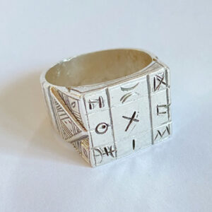 tuareg ring with symbols